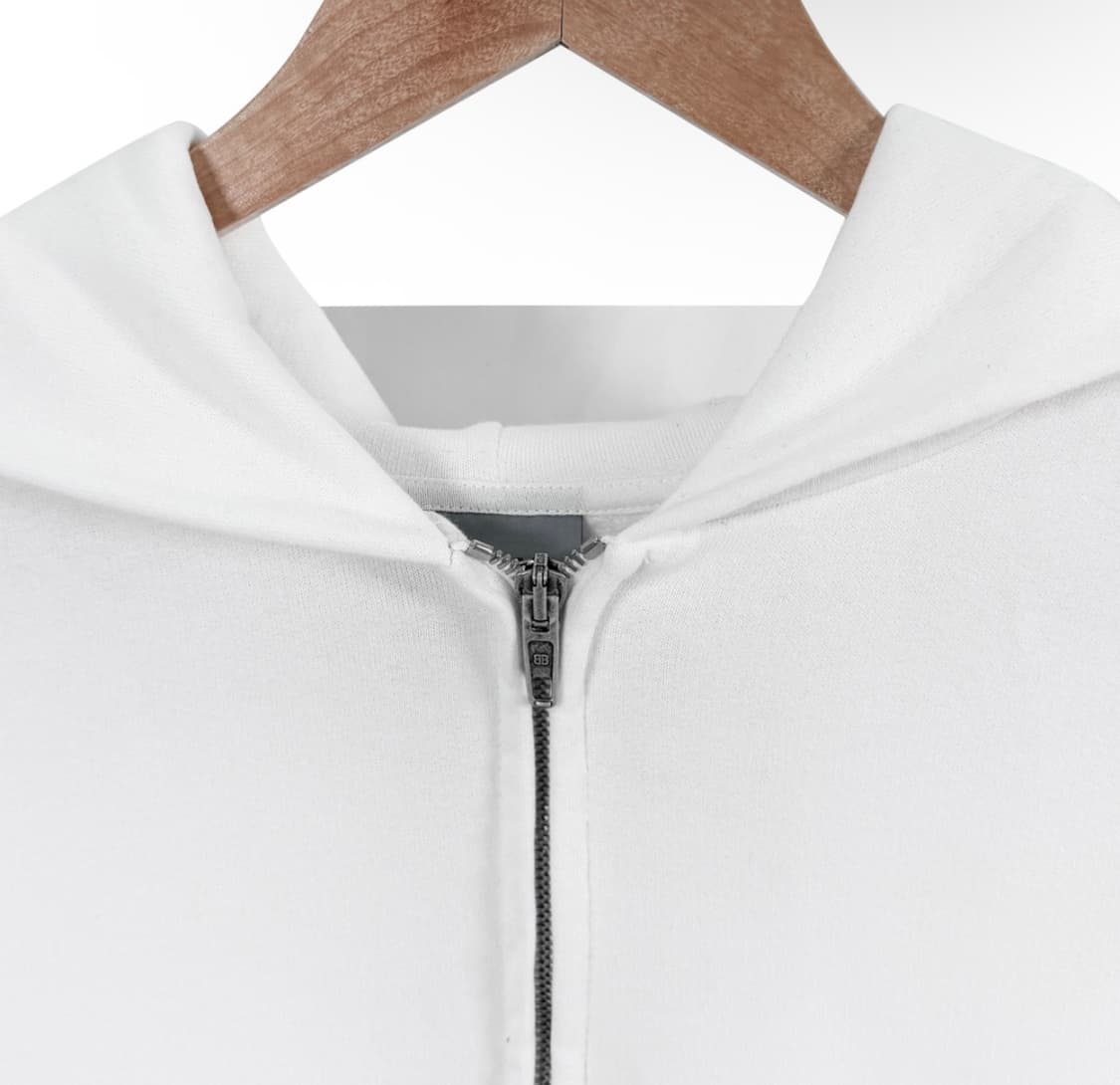 [L] 발렌시아가 남성 26ss 웻 브러시 아이콘 후드 집업 자켓 화이트 상품이미지3