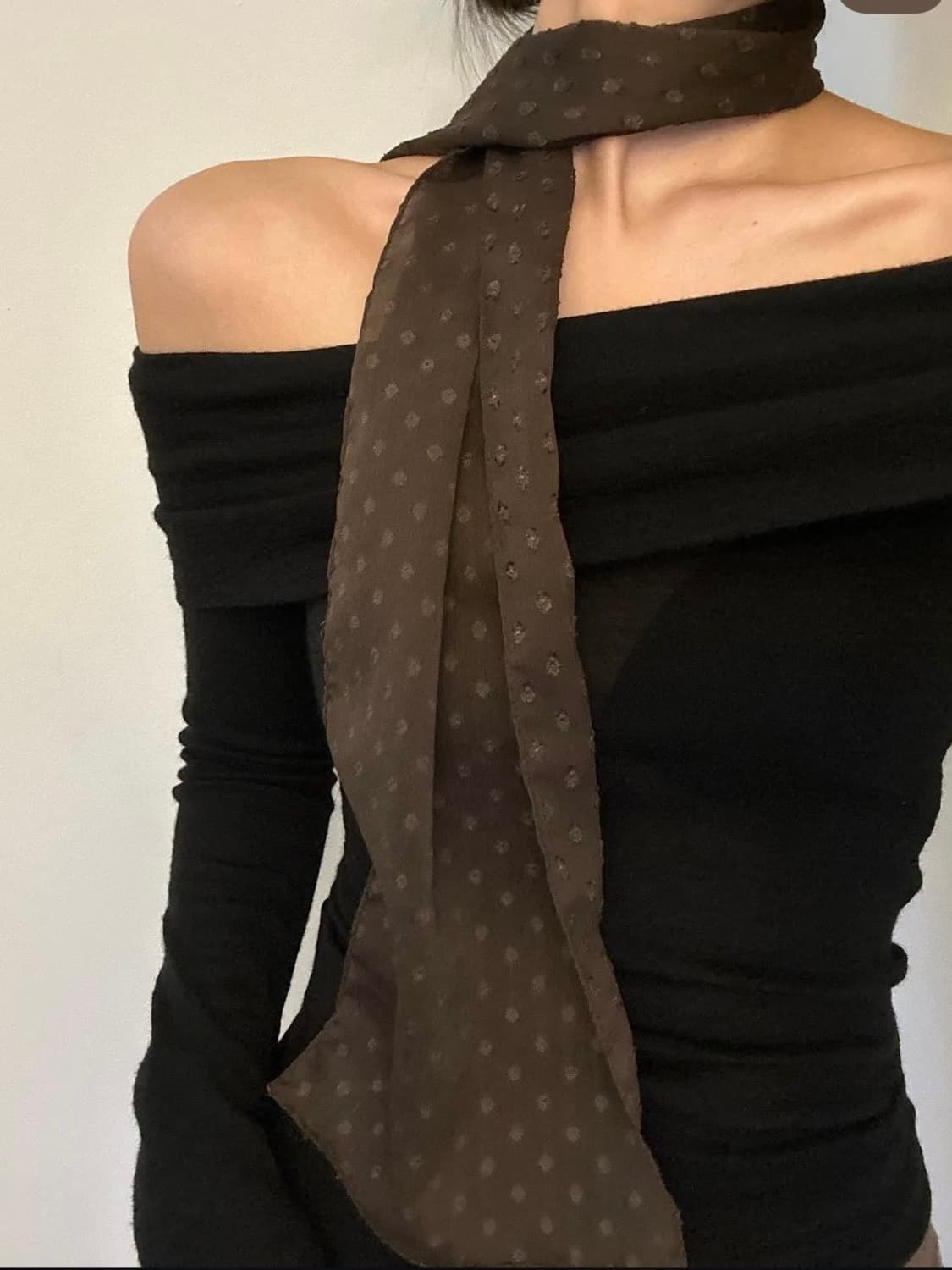 타틸 스카프 브라운 상품이미지2