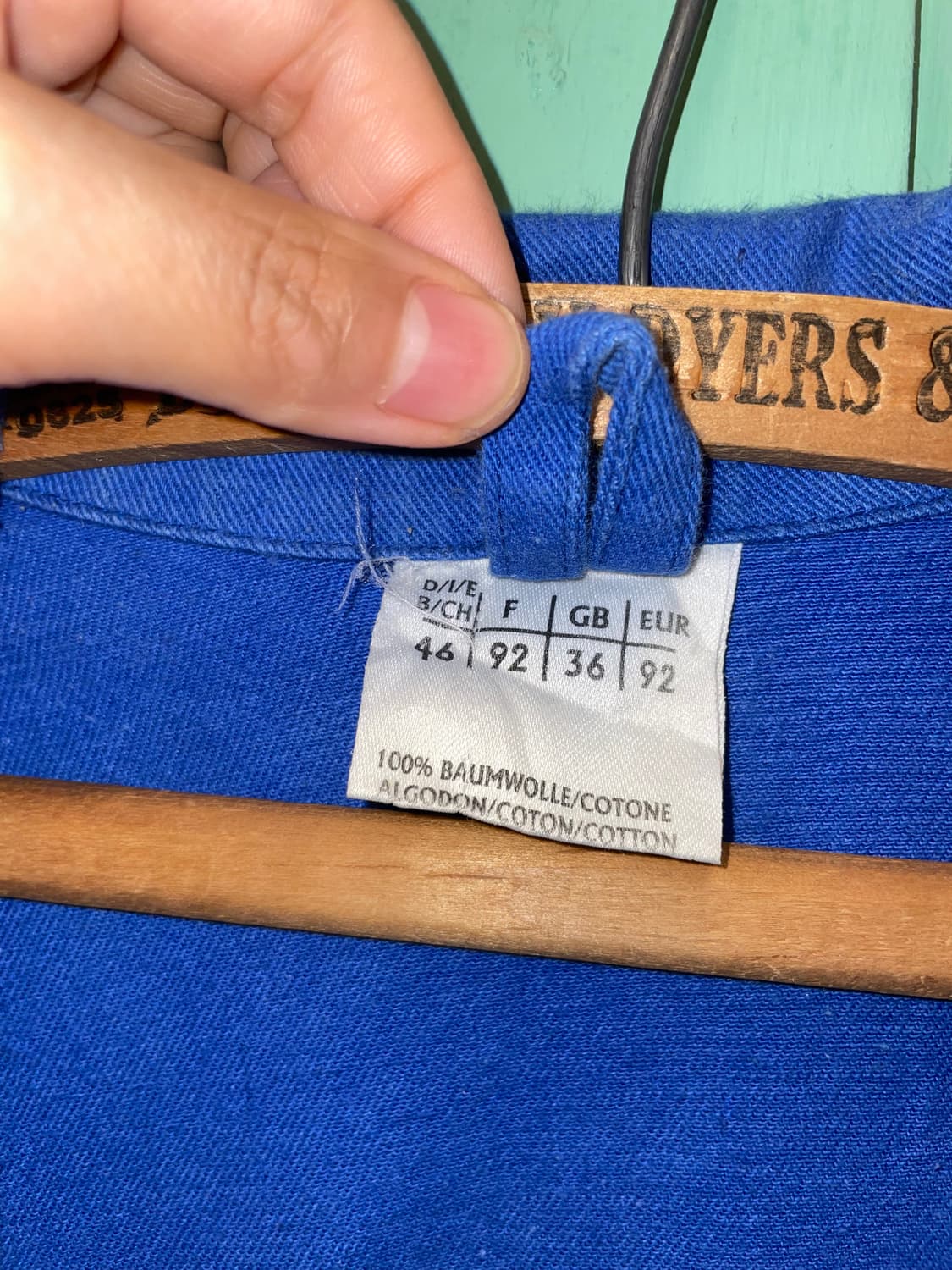 1980–1990s Vintage French Blue Shop Coat 상품이미지4