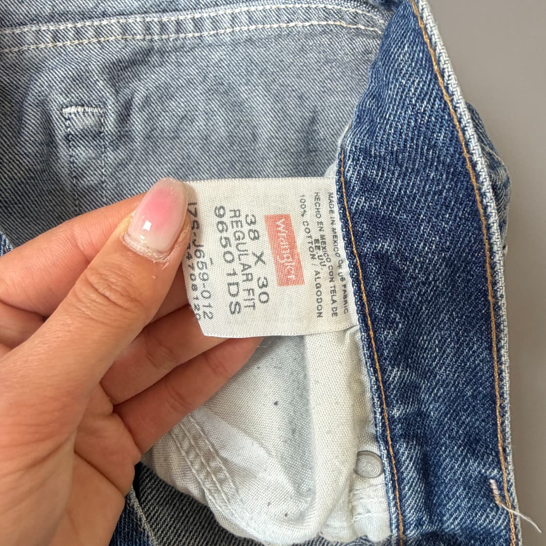 (38) 랭글러 레귤러핏 중청 데님팬츠 상품이미지4