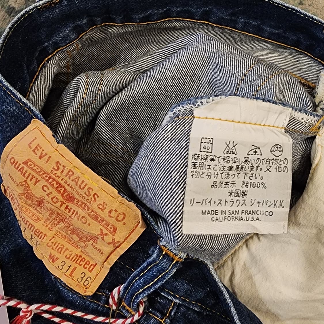 90s USA 발렌시아공장 제작 LVC 501XX 셀비지데님 상품이미지6