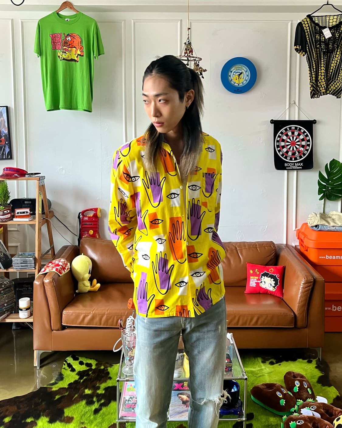 1980s CREAM SODA Psychedelic Print Shirt 상품이미지2
