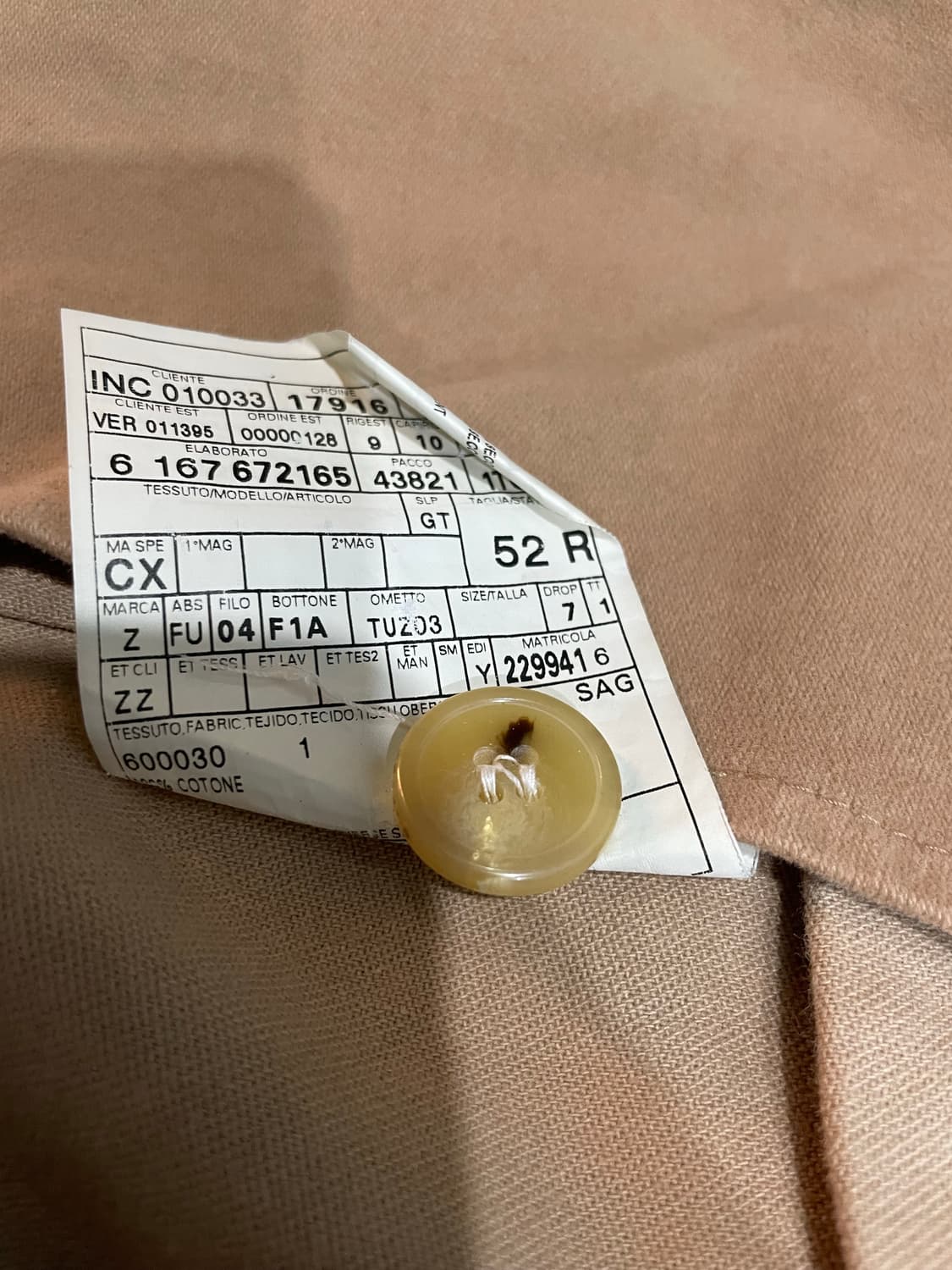 Zegna 제냐 코튼 블레이저 52사이즈 정품 상품이미지6