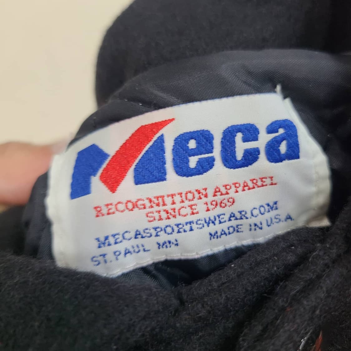 90s 메카 울 레더 스타디움 자켓 바시티 점퍼  상품이미지5