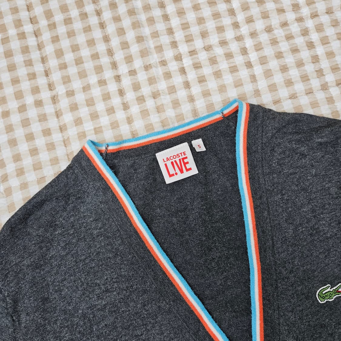 라코스테 얇은 니트 가디건 남자100 상품이미지2