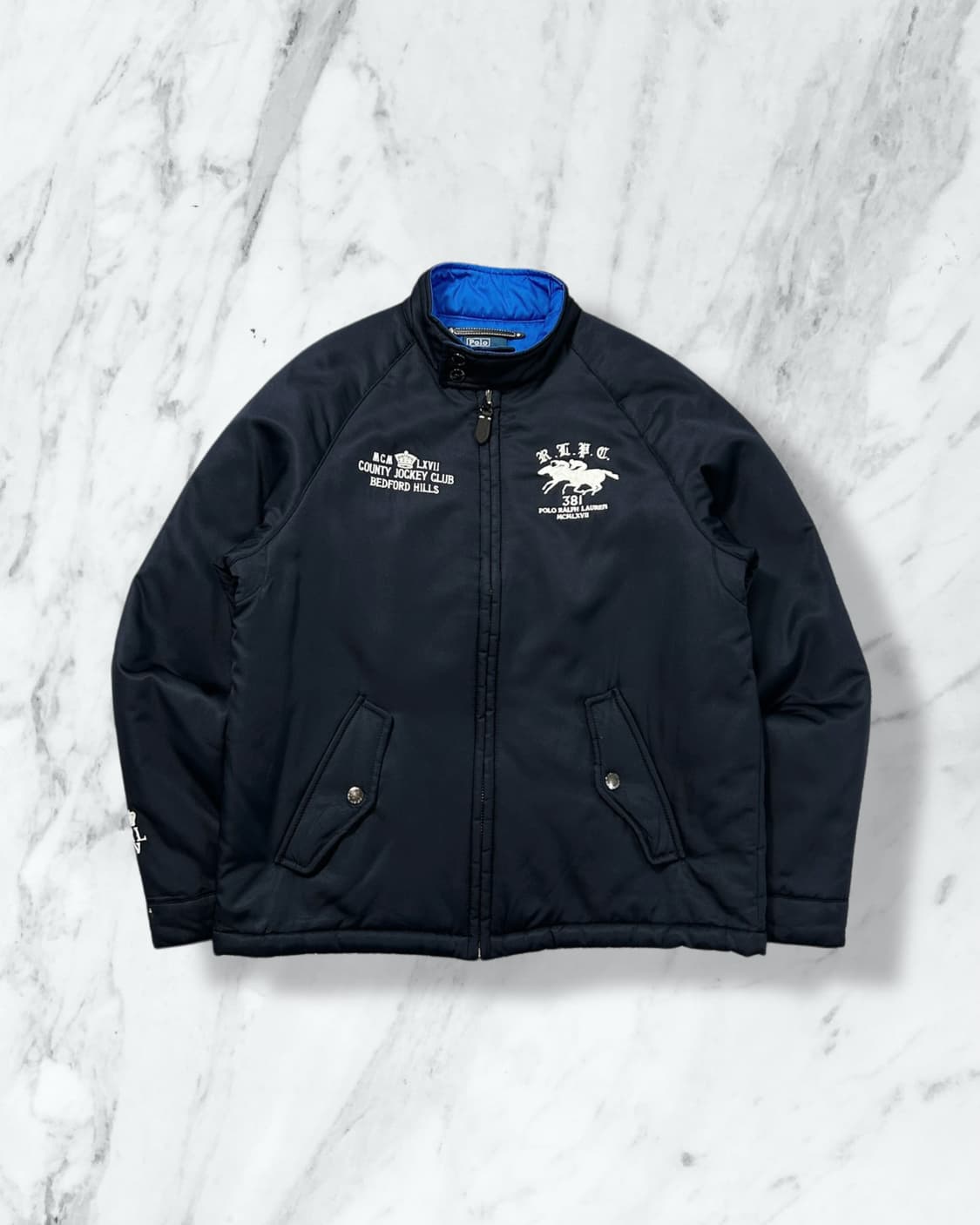 폴로 랄프로렌 더블포니 네이비 럭비 점퍼 상품이미지1