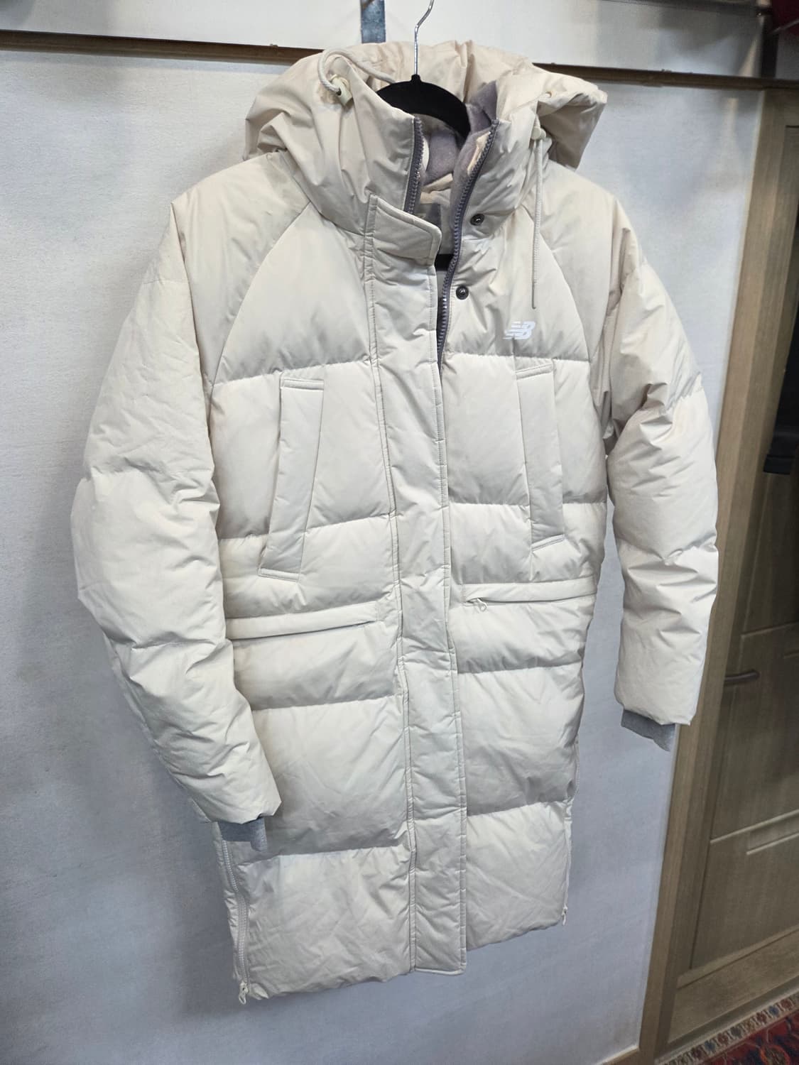 뉴발란스 코쿤핏 롱패딩 크림 xs 80 상품이미지5