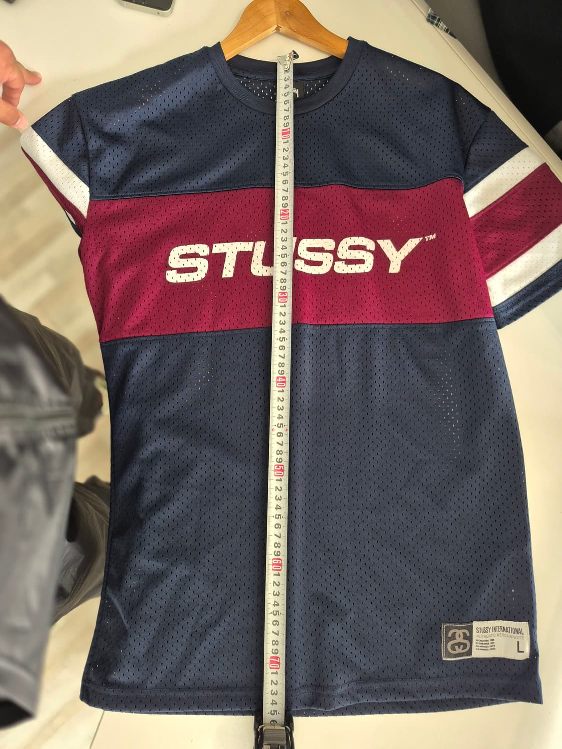 스투시 메쉬 반팔 티셔츠 네이비 L 사이즈 상품이미지8