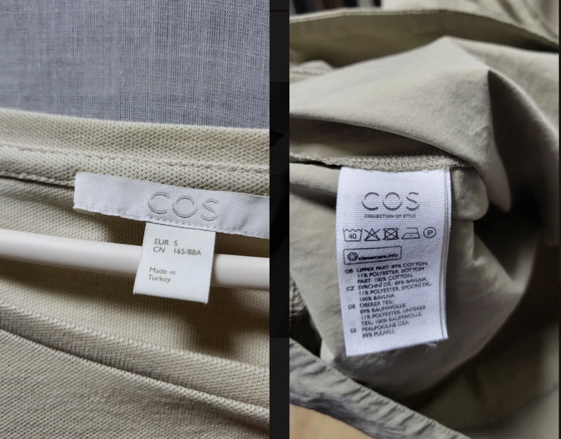 코스 반팔 랩형식 미디 원피스 연카키 (S)
 상품이미지6