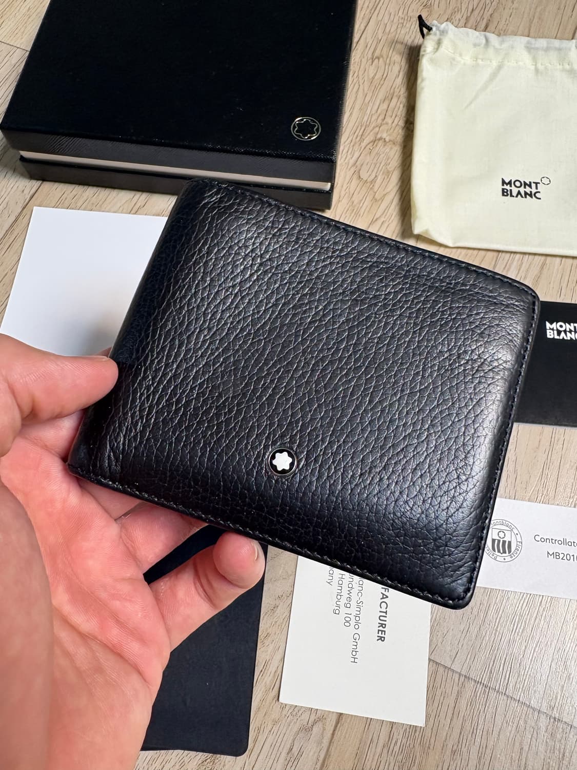 몽블랑 반지갑 블랙 풀박스 상품이미지3