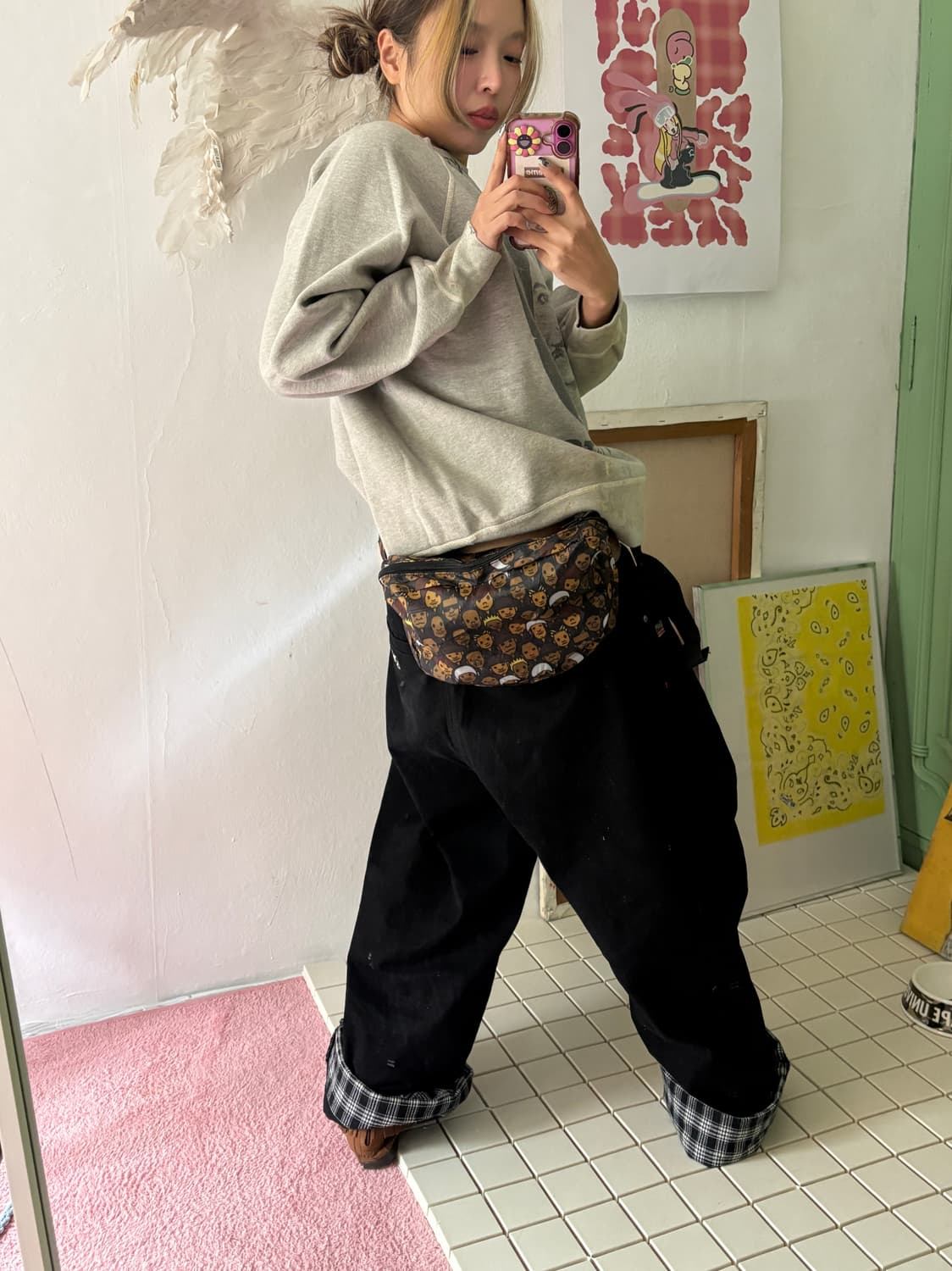 베이프x exile 콜라보 백 상품이미지2