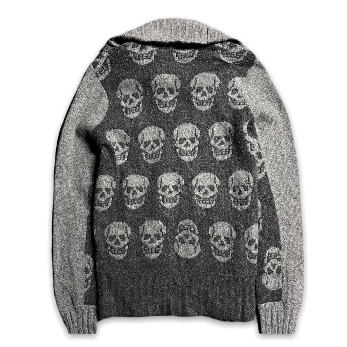 히스테릭 글래머 스컬 패턴 니트 집업 상품이미지1