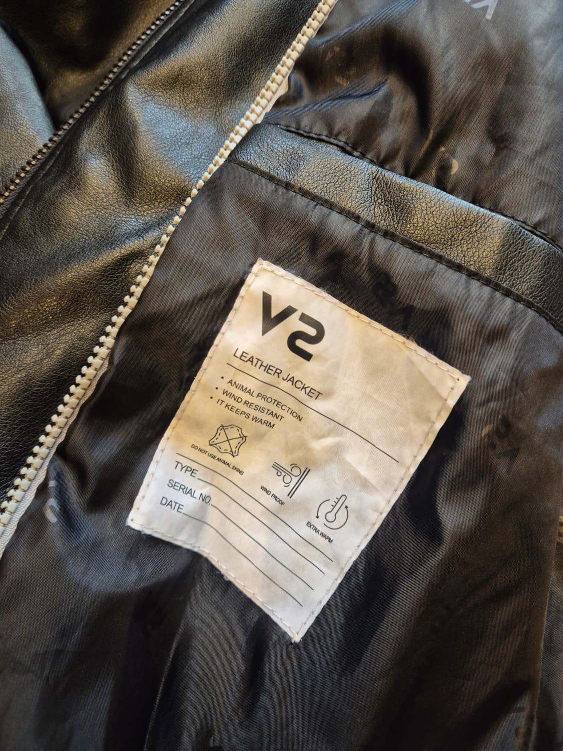 #V2 #비건 레더 자켓입니다 -L  상품이미지3
