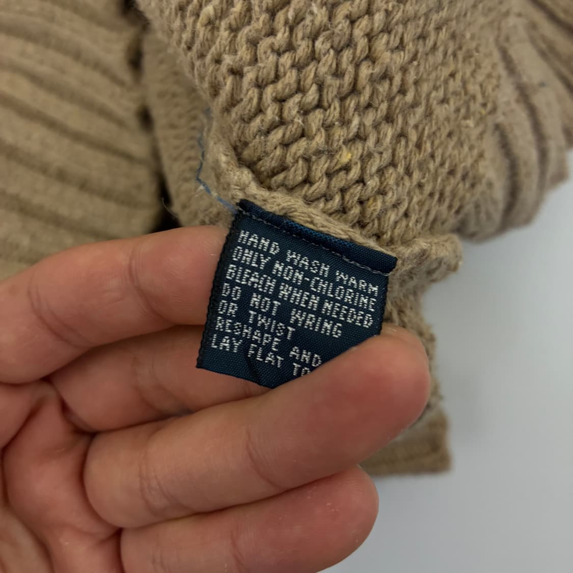 Polo  폴로 랄프로렌 자수 코튼 베이지 니트  상품이미지6