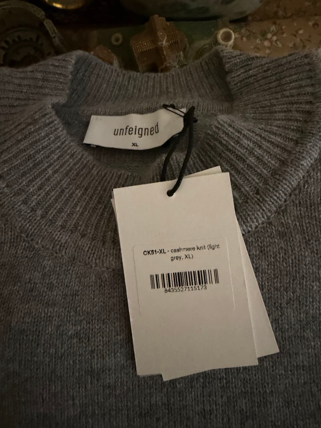 Unfeigned 캐시미어 모크넥 울 니트 XL 상품이미지2