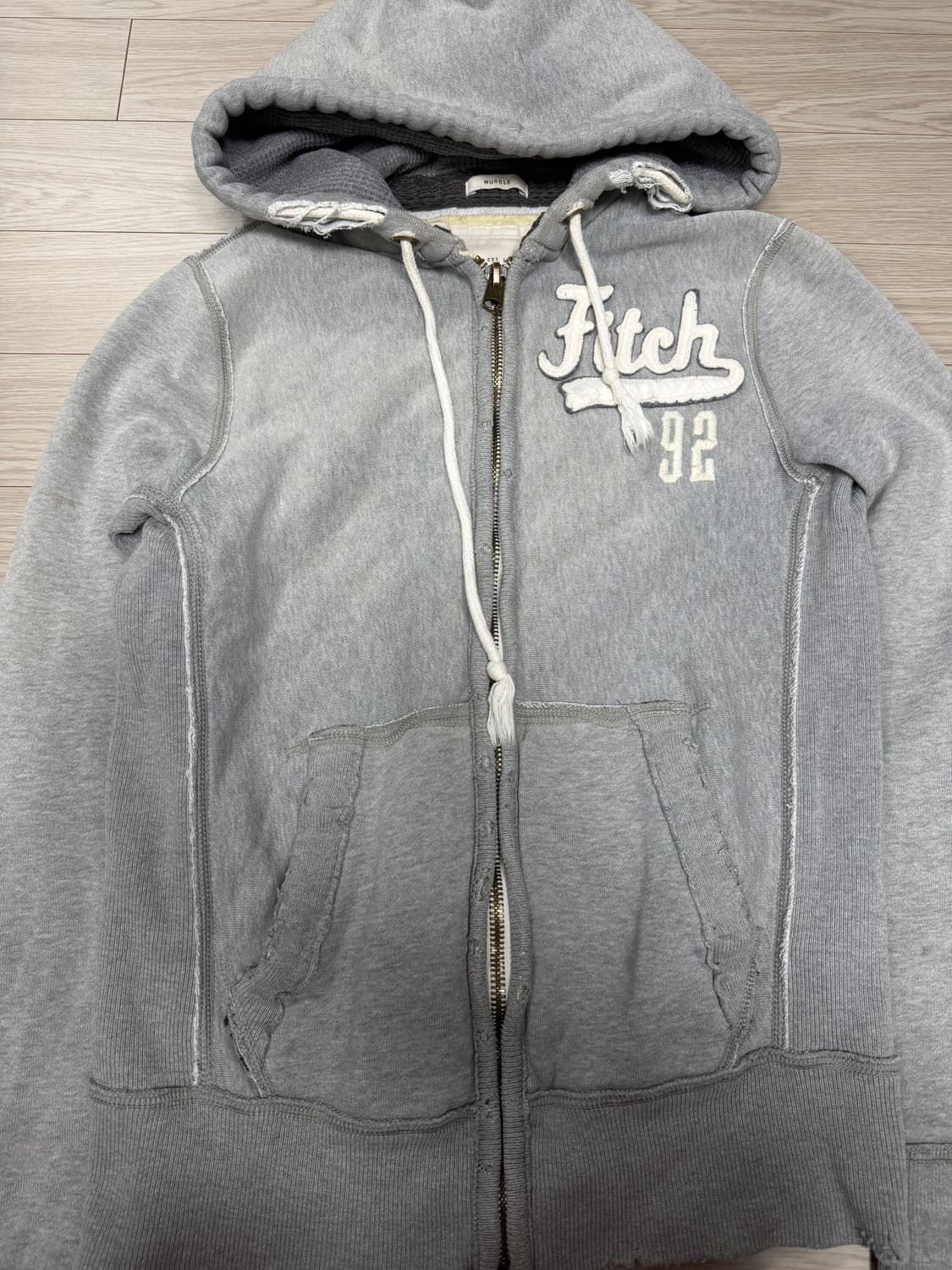 아베크롬비 그레이 후드집업 s  상품이미지2