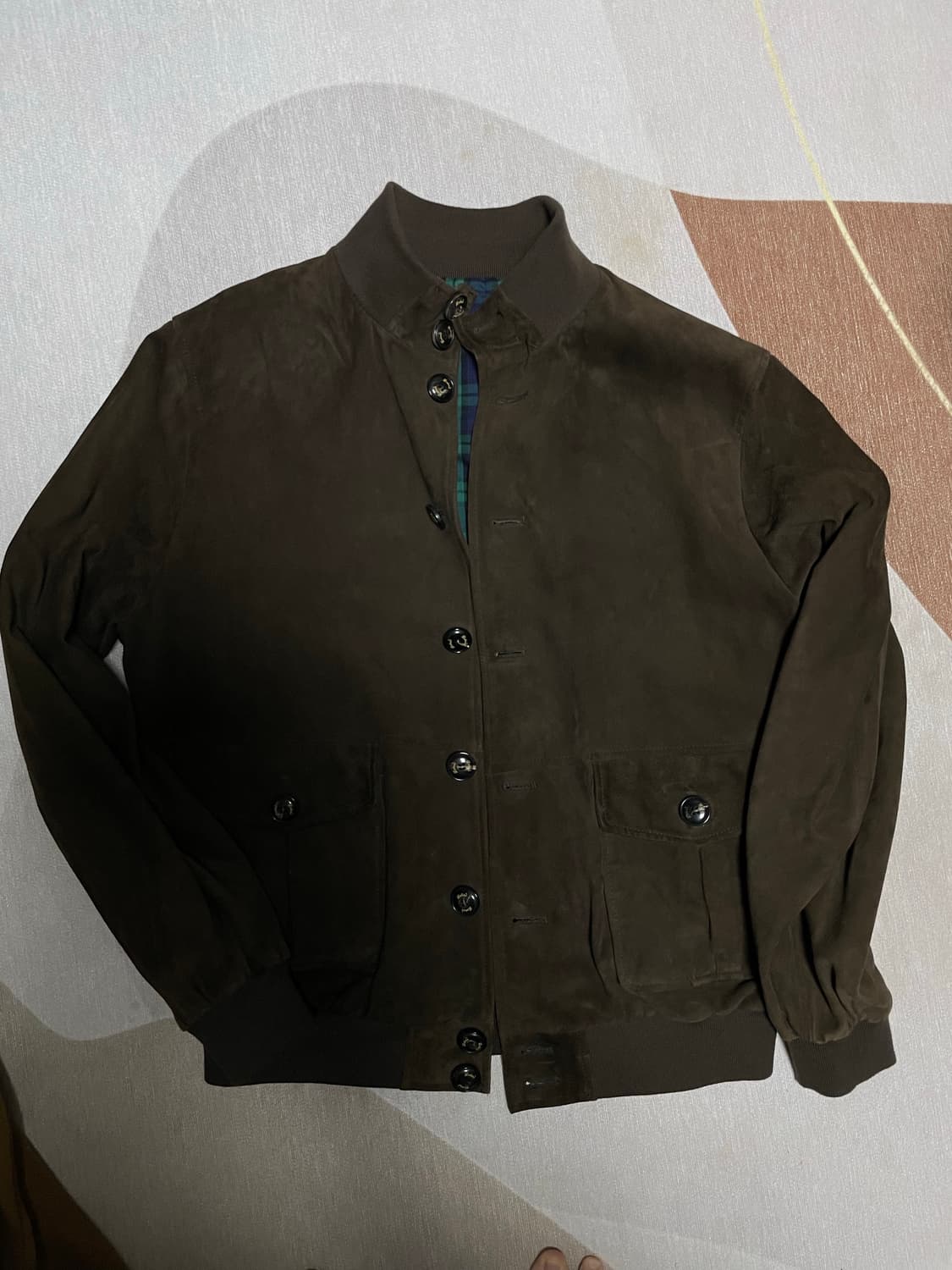 LOHNT Italy 양가죽 스웨이드 블루종 상품이미지3