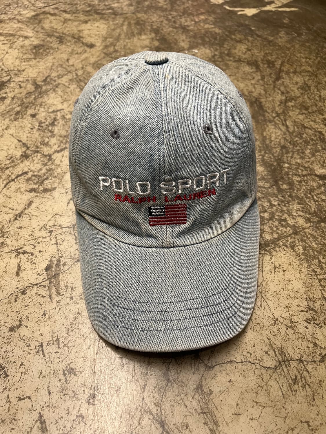 90s 폴로 랄프로렌 스펠아웃 데님 볼캡 상품이미지1
