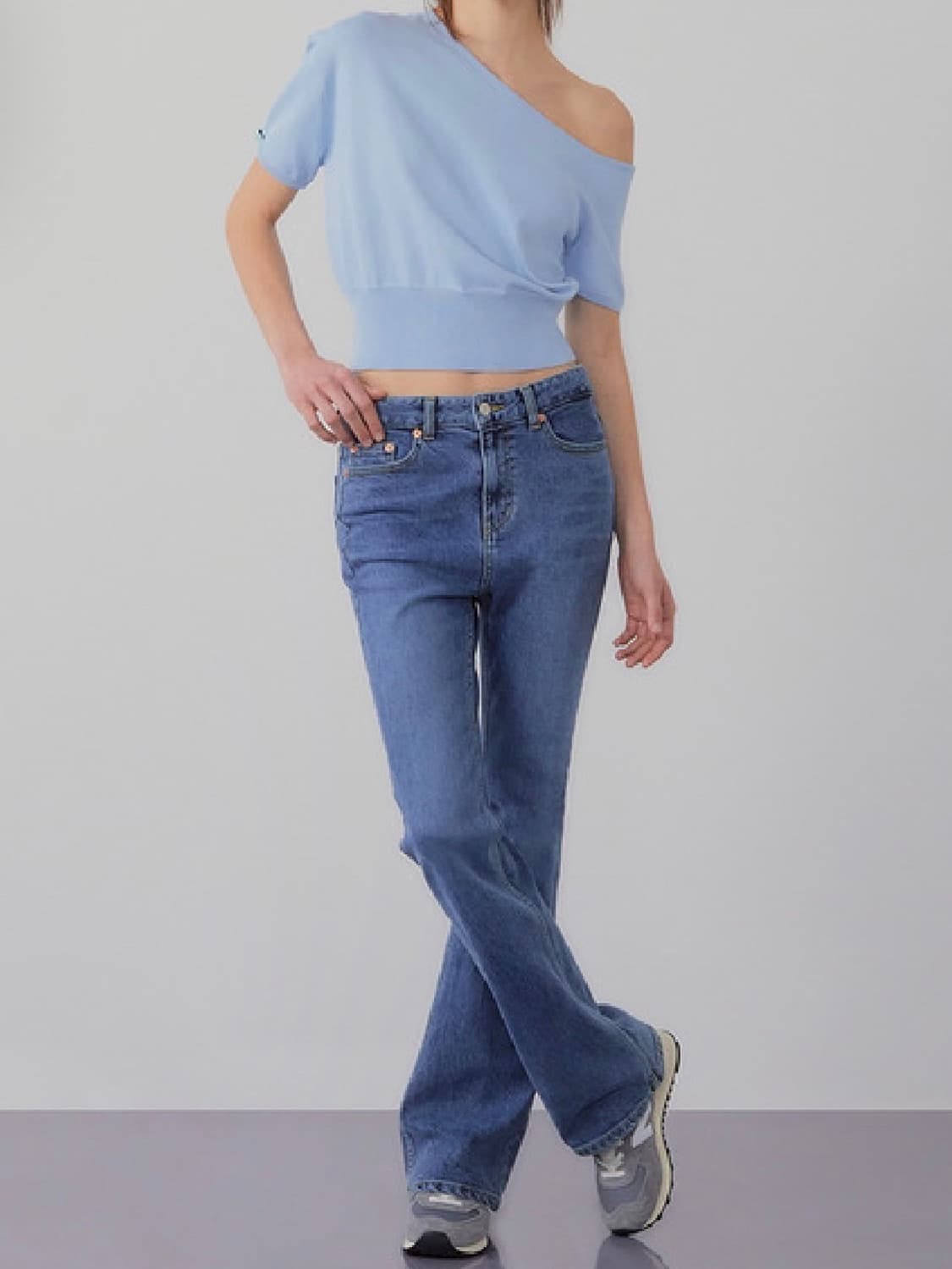 인스턴트펑크 하프슬리브원숄더니트  상품이미지3