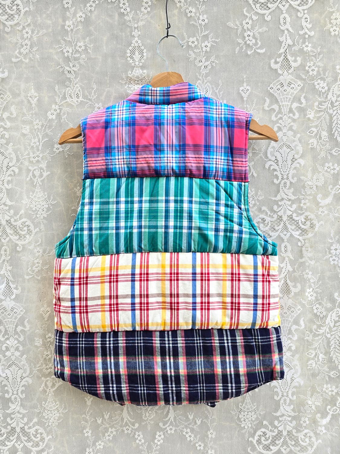 큐브 슈가 체크 패딩 상품이미지6