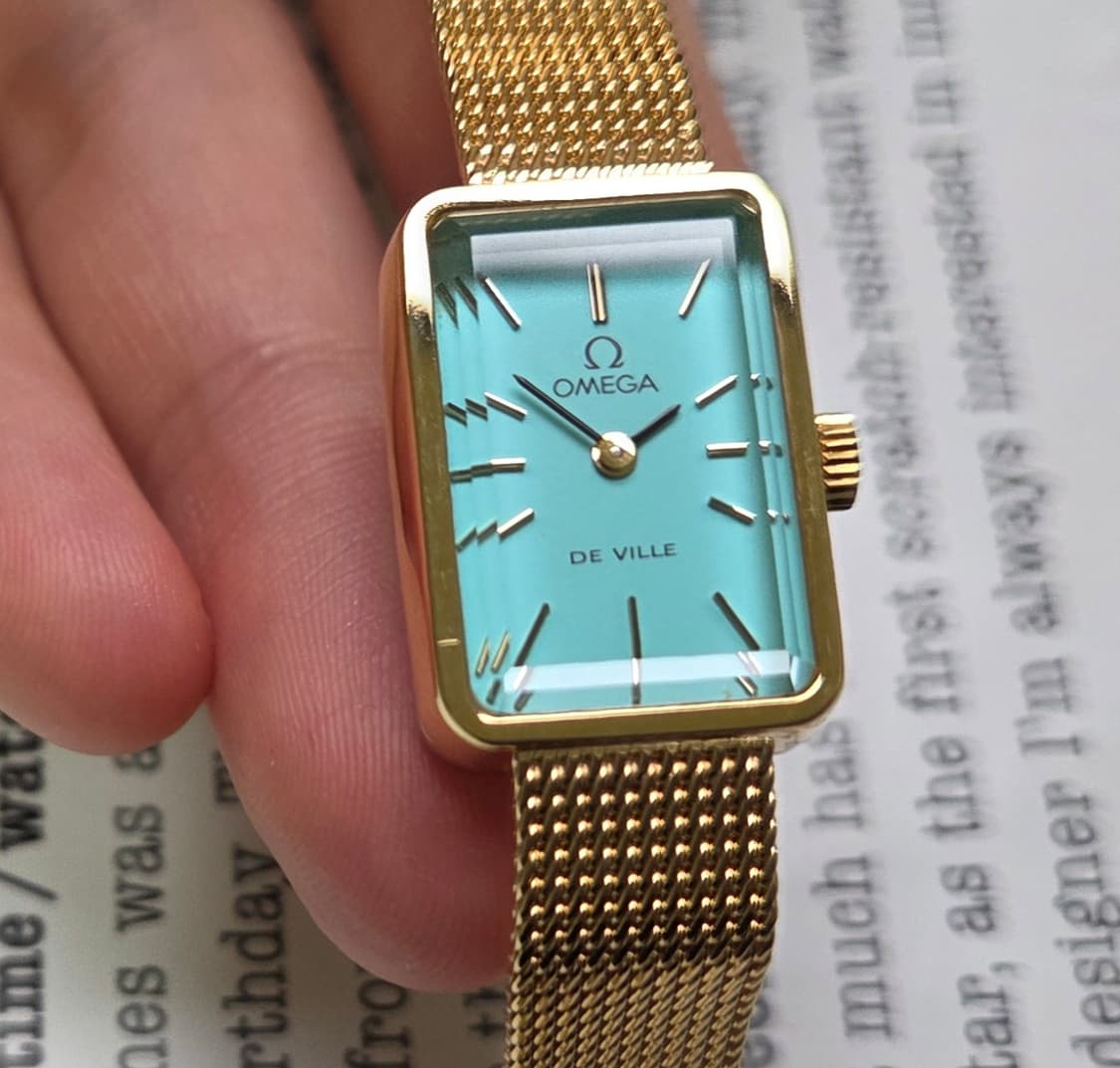 빈티지 오메가 드빌 탱크 민트 각유리 여성용 메쉬 브레이슬릿 ver. 상품이미지10