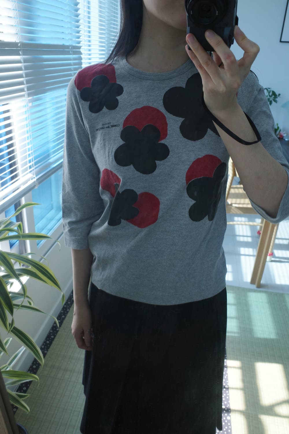 꼼데가르송 트리콧 플라워 티셔츠 상품이미지5