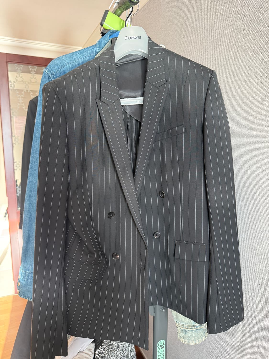 준지 스트라이프 더블 자켓 상품이미지1