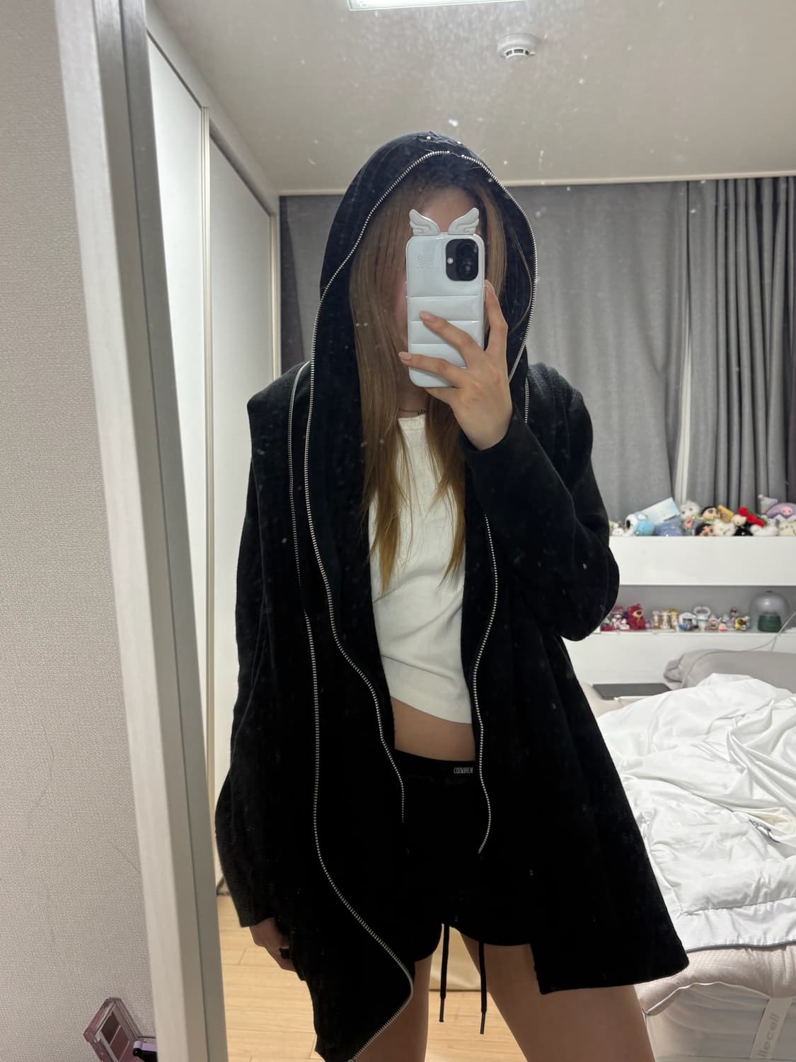 빈티지 릭깔 더블 후드집업 상품이미지4