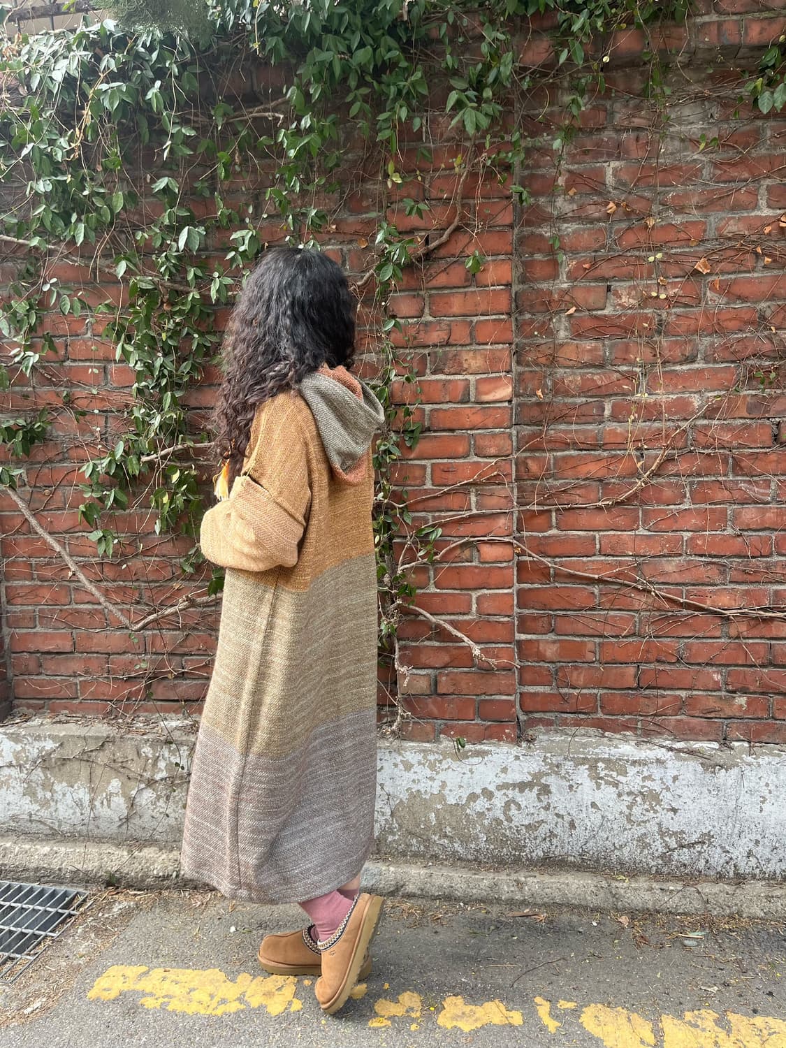 히피 무드 롱 후드 원피스 상품이미지4