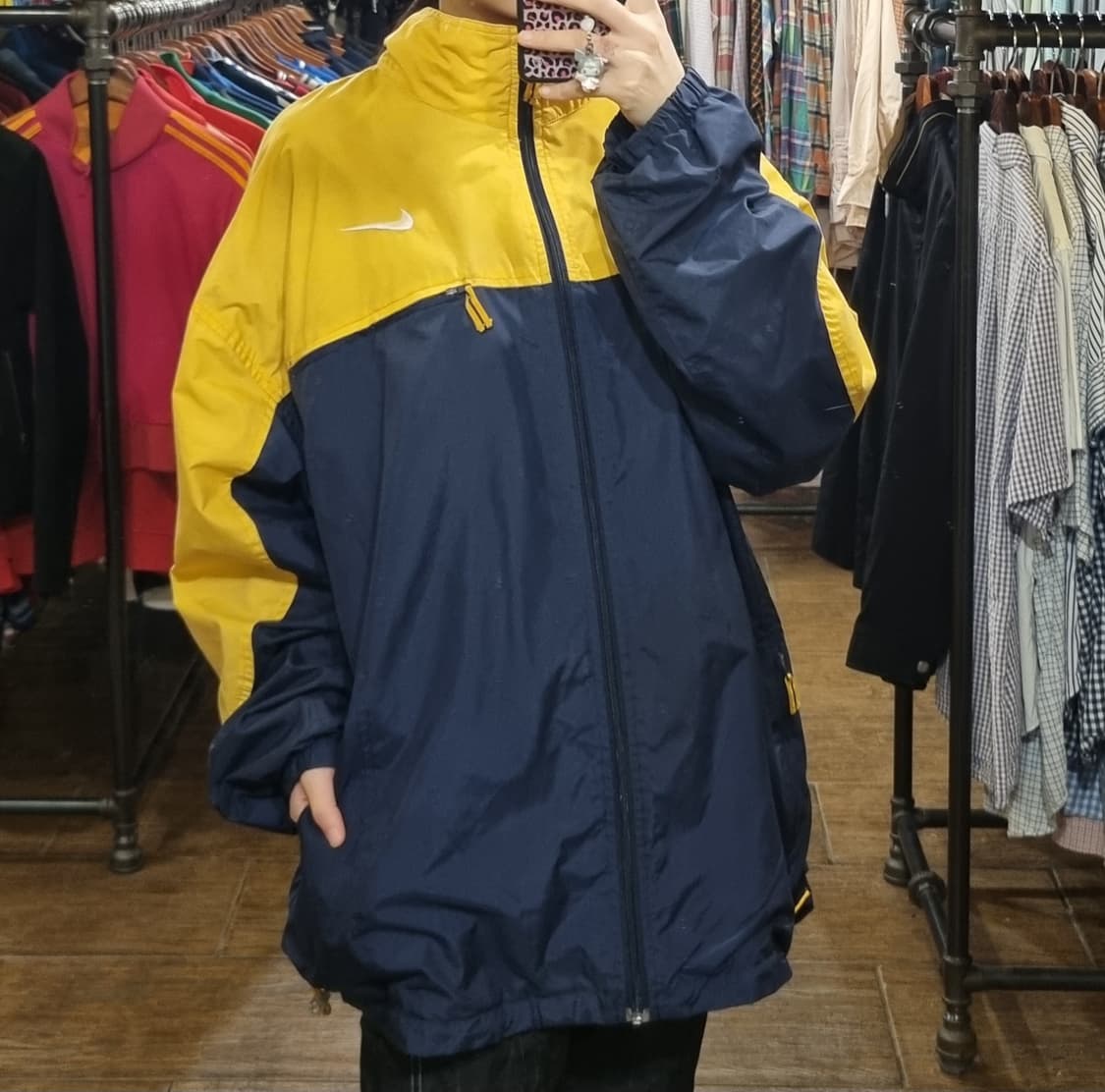 [Hi] nike 나이키 바람막이 네이비/옐로우 상품이미지2