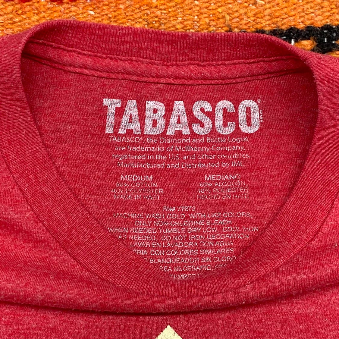 미국빈티지 타바스코 정품굿즈 반팔티 상품이미지4