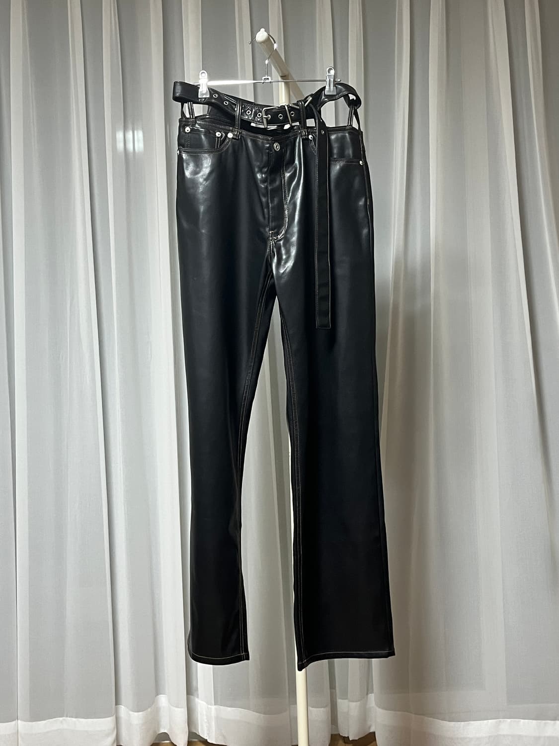 와이프로젝트 Y belt leather pants M 상품이미지5