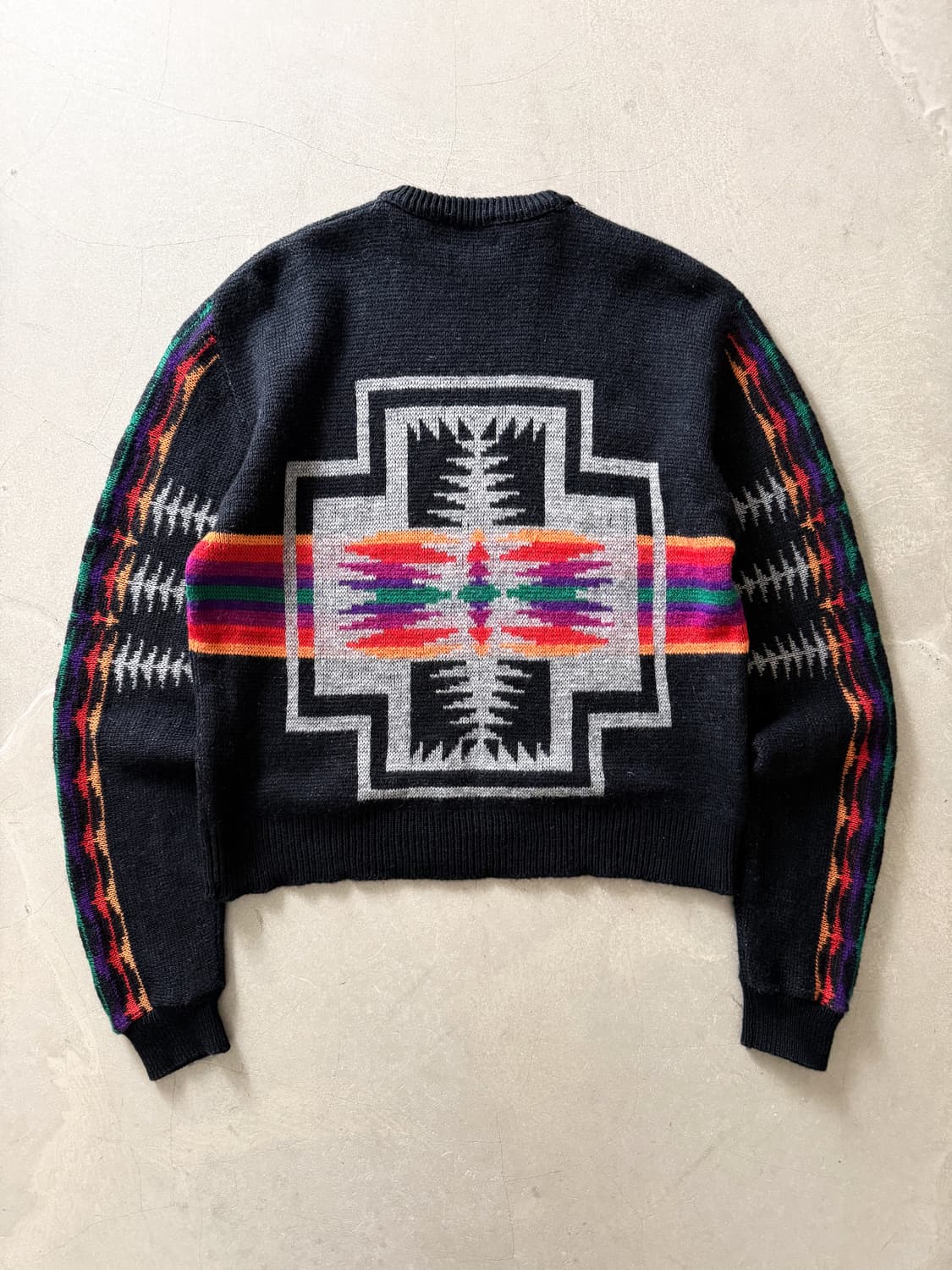 80s Pendleton Navajo Aztec Wool Sweater 상품이미지5