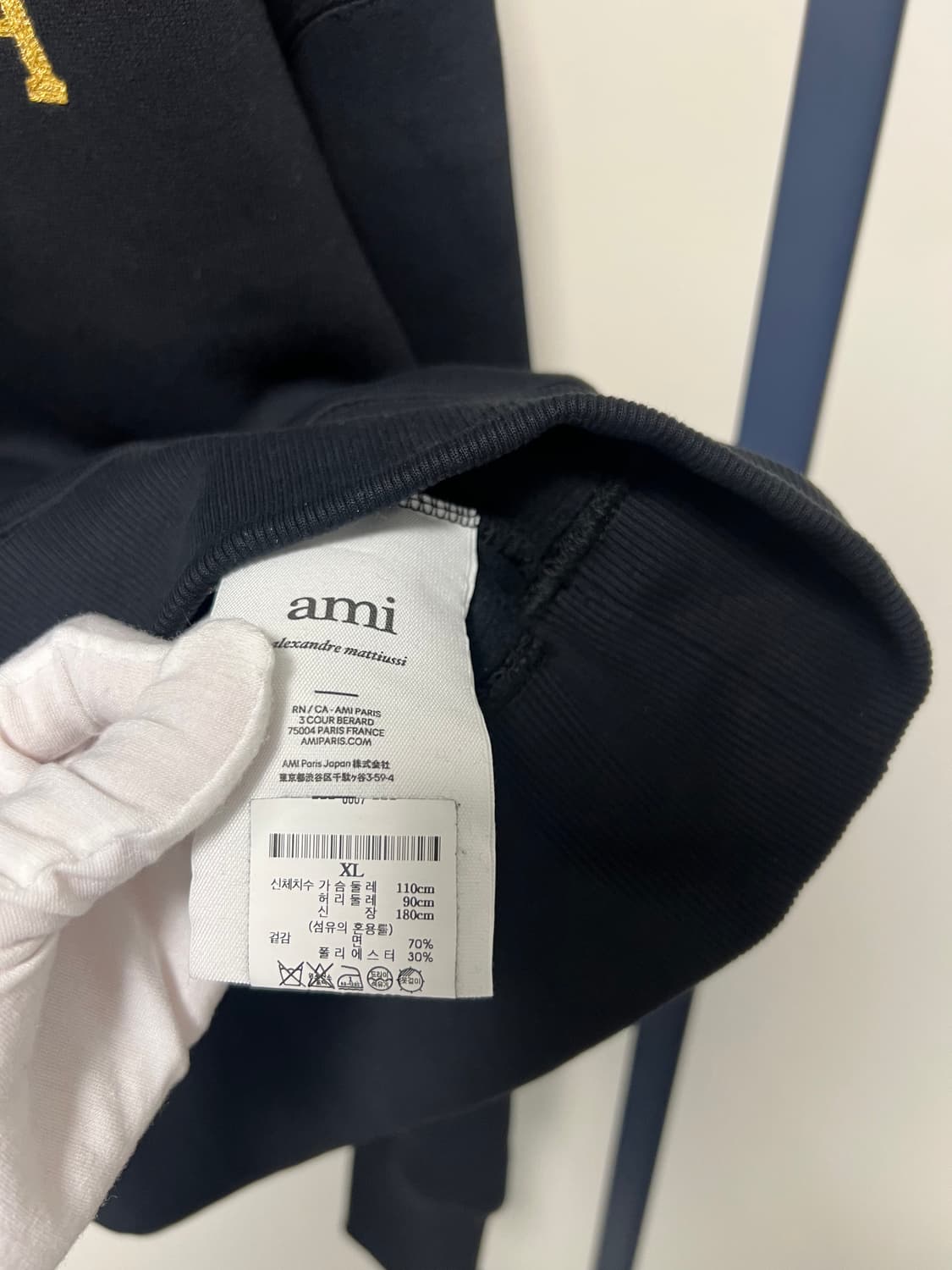 [XL] 아미 골드 로고 후드티 한정판 상품이미지4