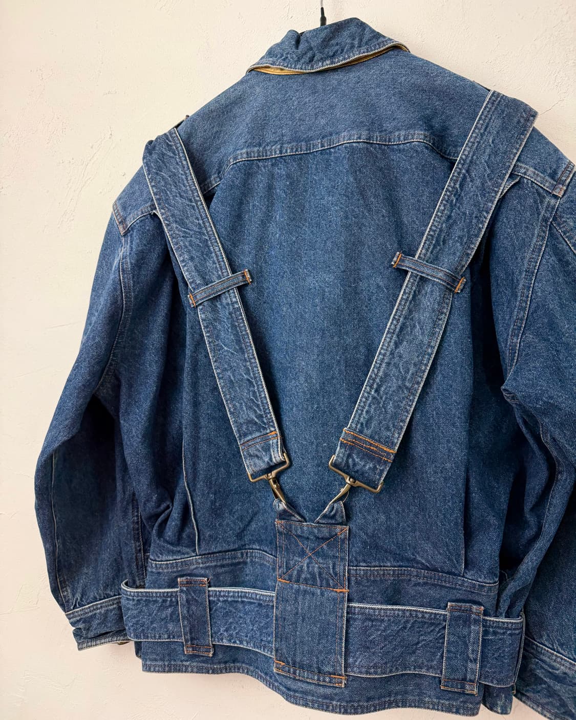 80s KENSHO ABE 본디지 데님 봄버 상품이미지5