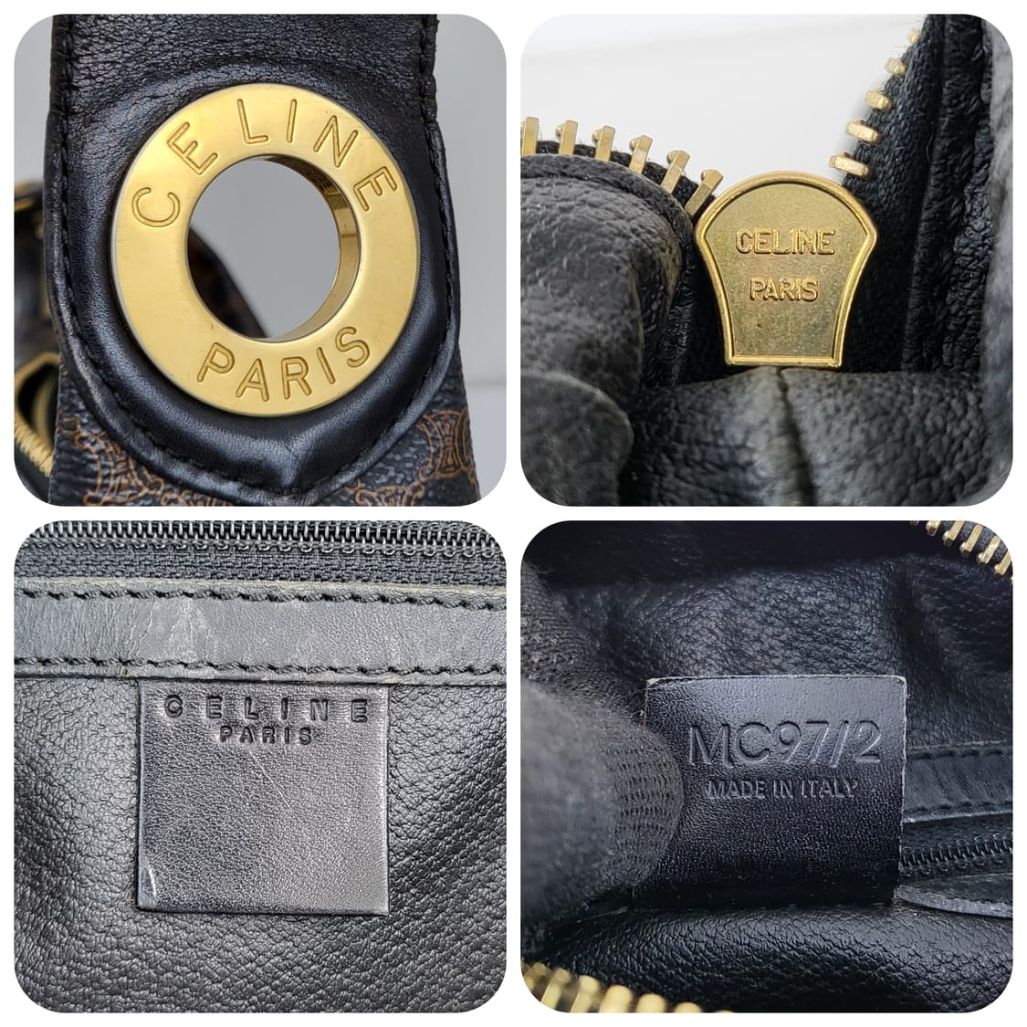 정품 셀린느 마카담 골든 서클 로고 캔버스 호보백 상품이미지9