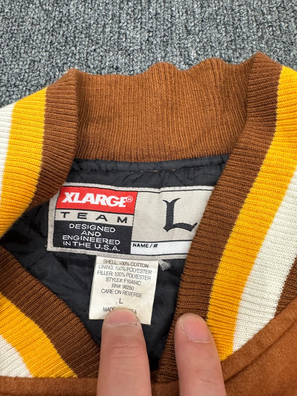 XLARGE 빈티지 스웨스드 바시티 자켓 상품이미지3