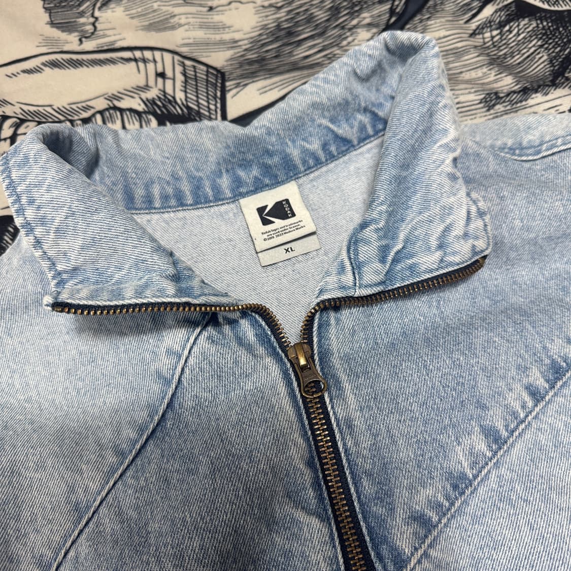 코닥 연청 아노락 데님집업 XL사이즈  상품이미지3