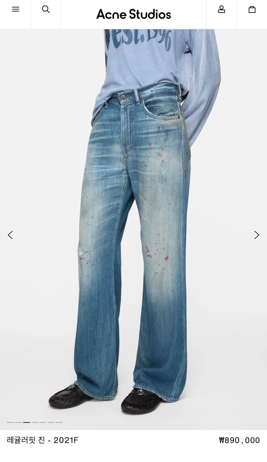아크네스튜디오 데님 2021F mid blue 상품이미지3