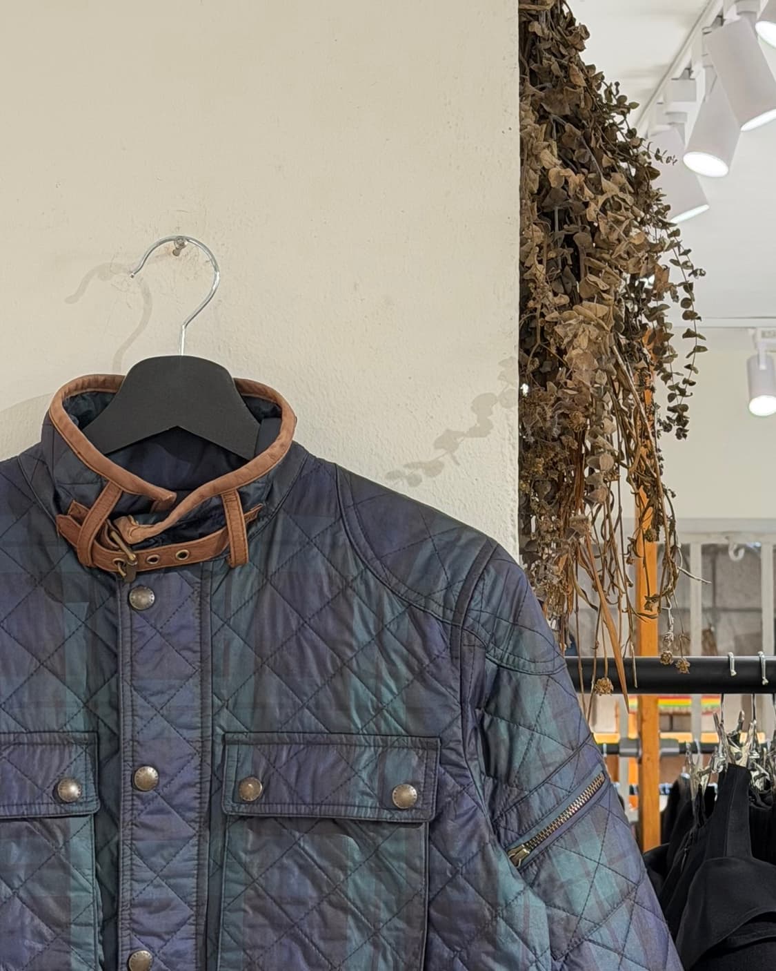 폴로 랄프로렌 그린 블랙와치 타탄 퀼팅 자켓 상품이미지3