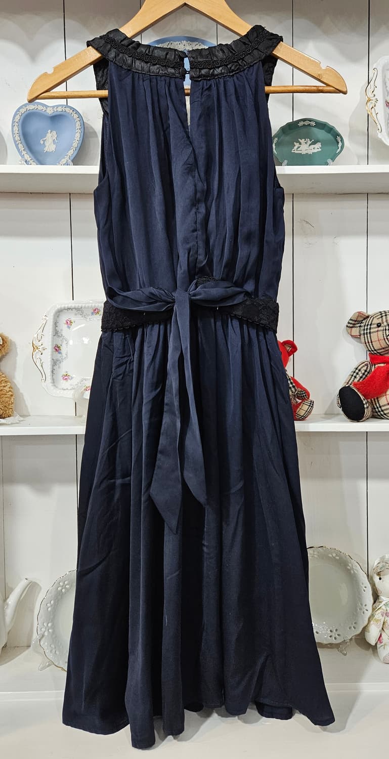 (axes femme) 네이비 진주레이스 포인트 원피스 상품이미지4