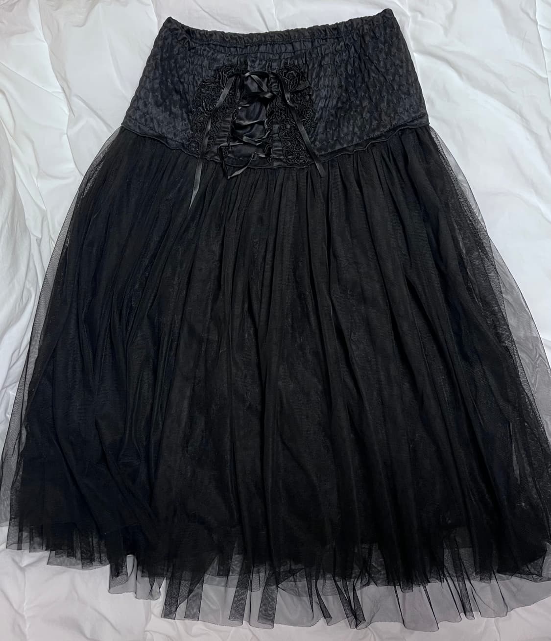 빈티지 블랙 검정 고스 코르셋 샤스커트 상품이미지2