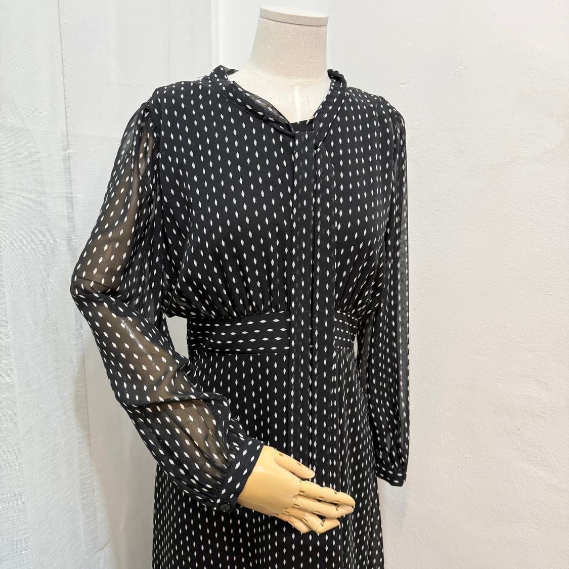 (L)베니토 블랙쉬폰롱원피스 하객원피스 3022 상품이미지2