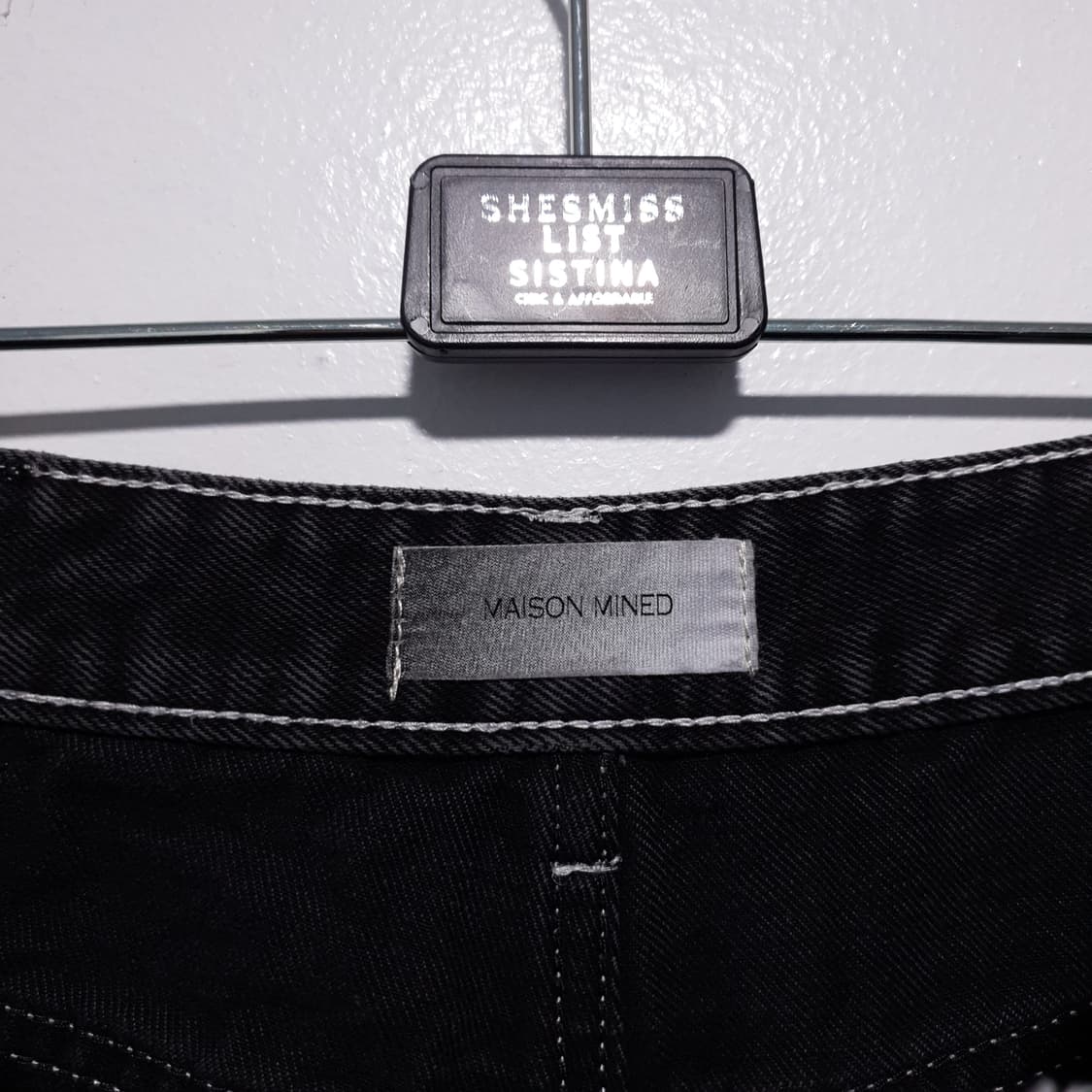 메종미네드 모랄 폭스 절개 흑청 워싱 데님 팬츠 바이커 청바지 30-31 상품이미지6