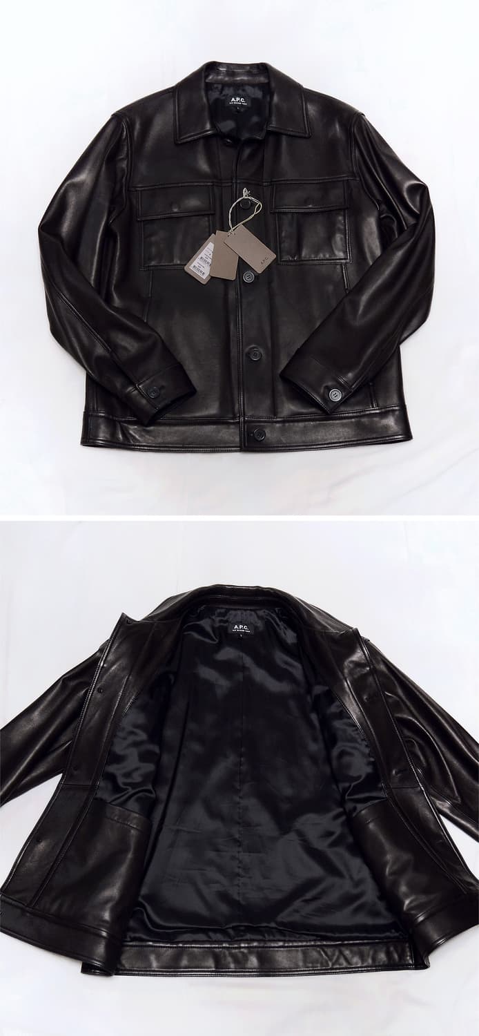 신품급) 아페쎄 (A.P.C) 저스틴 레더 트러커 자켓 (100+) 상품이미지2