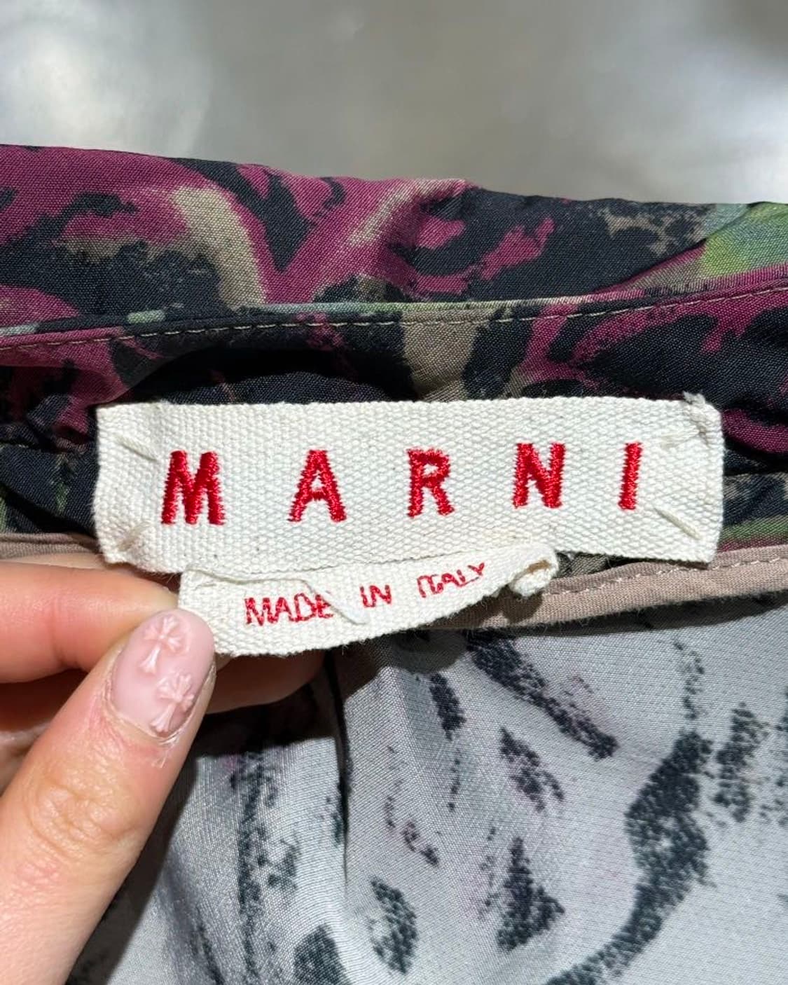 마르니 멀티컬러 리프 벨티드 리프 패턴 코트 상품이미지7