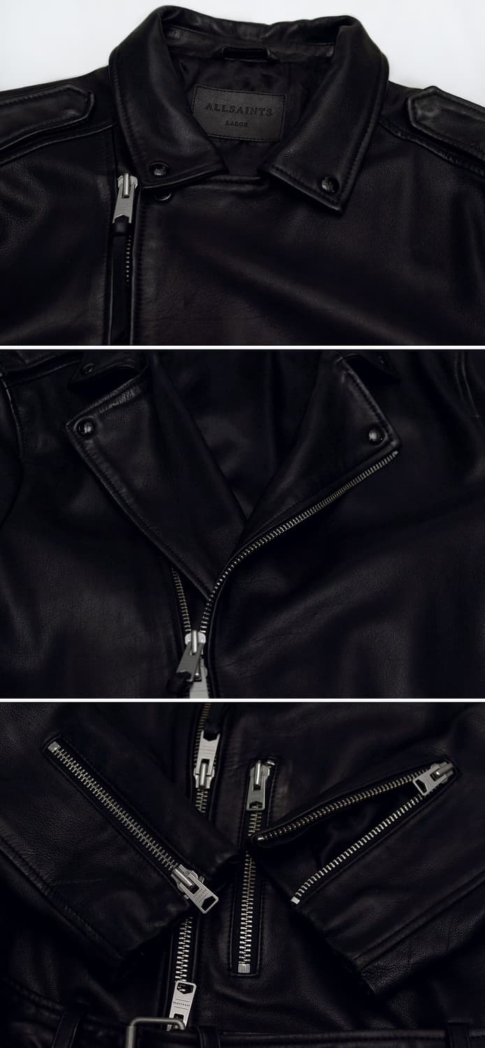 올세인츠 카호 양가죽 벨티드 더블 라이더 자켓 (L / 100) 상품이미지8