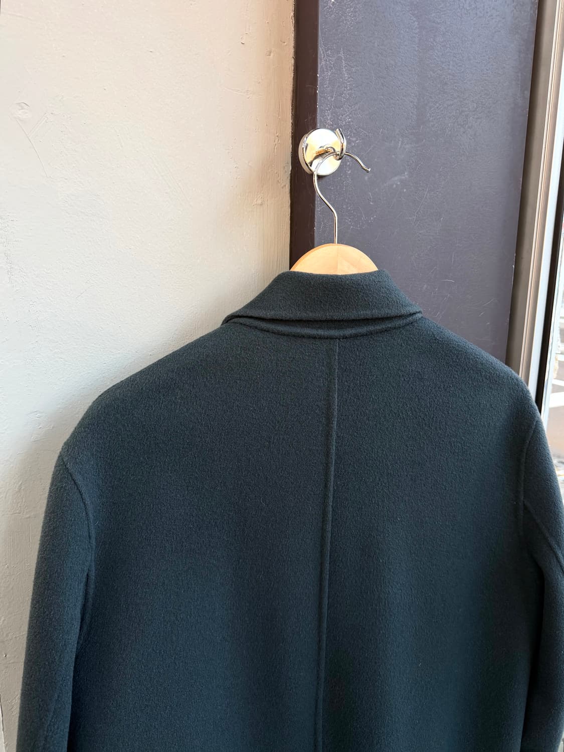 100/ 타임옴므 스모크블루 캐시미어 핸드메이드 더젠틀 코트 상품이미지7