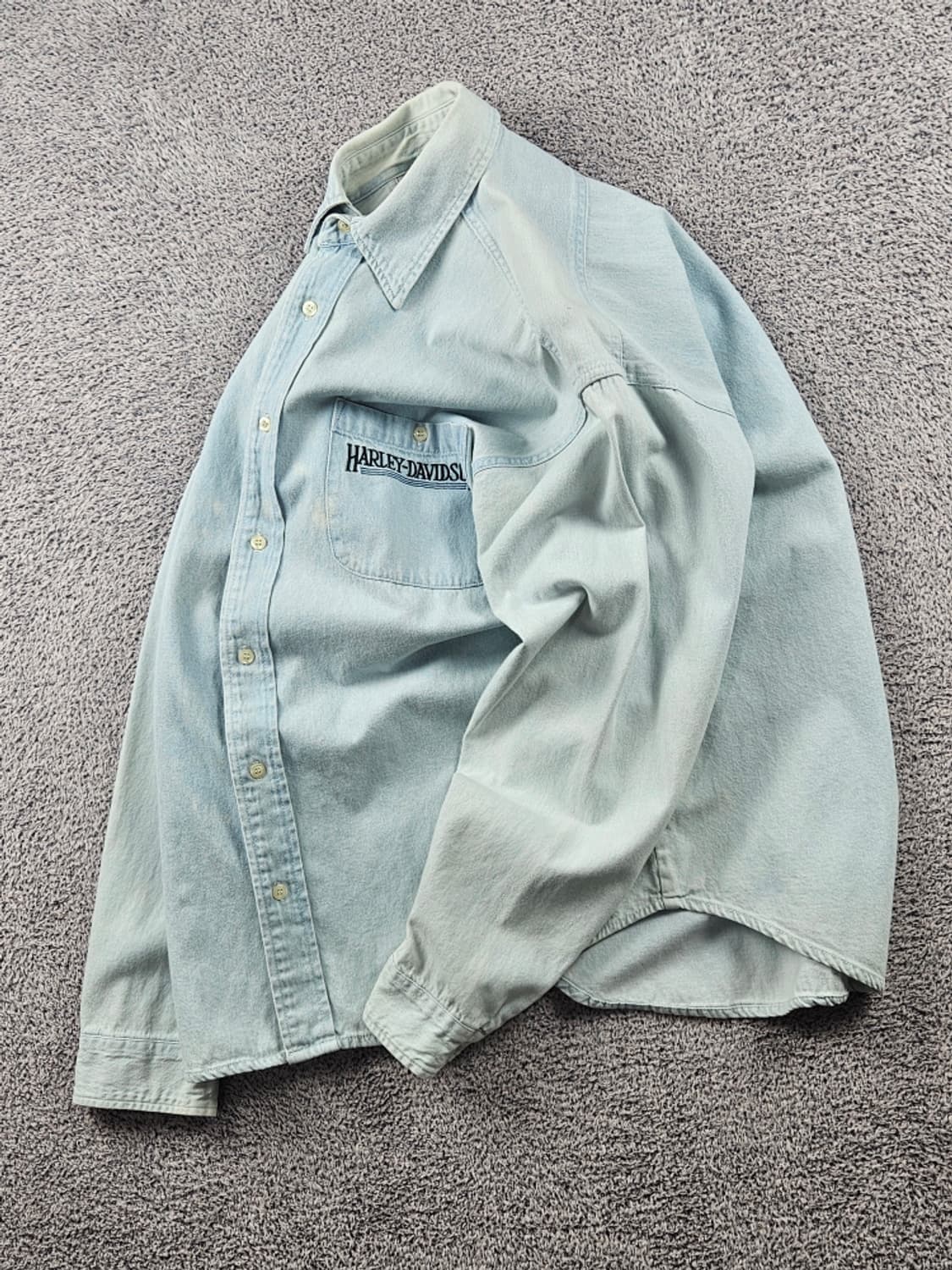 할리데이비슨 포켓 데님 바이커 셔츠 ( S ) / 9376 상품이미지3