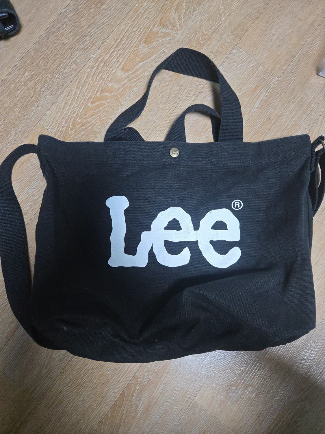 Lee 리 빅 트위치 로고 투웨이 에코백 블랙 상품이미지2